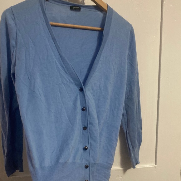 J. Crew Light Blue Cardigan Sweater - Picture 3 of 7